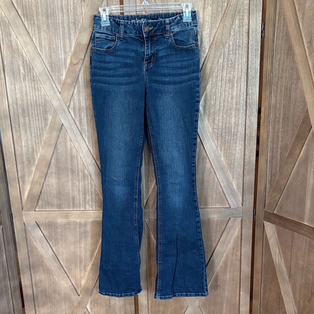 Maurices Dark Blue Flare Jeans 0 Regular